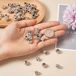100шт 10 стиля европейские бусины из сплава в тибетском стиле TIBEB-MP0001-01