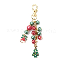 6 шт. рождественские украшения из эмалевого сплава HJEW-JM03684