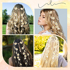 2 шт. тканевая повязка на голову в стиле хиппи с подсолнухом OHAR-CP0001-16