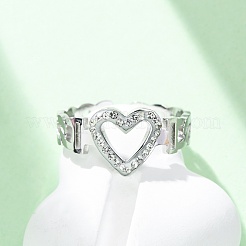 Нержавеющая сталь 304 с регулируемыми манжетами из стразов RJEW-Q020-16P