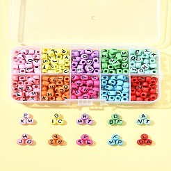 450шт 10 стиля непрозрачные акриловые бусины&nbsp;OACR-FS0004-02