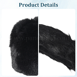 1 пара женских перчаток с манжетами из искусственной кроличьей шерсти&nbsp;AJEW-CY0001-61C