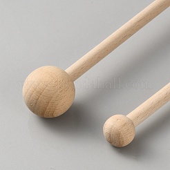 2 шт. двойная круглая палочка из бука&nbsp;DIY-WH0750-005