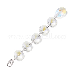 Рождественские стеклянные восьмиугольные бусины подвесные ловцы солнца HJEW-JM02269