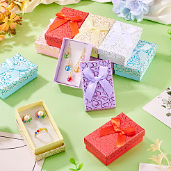 12шт 6 цвета картонные коробки для упаковки ювелирных изделий CON-TA0001-30