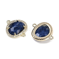 Натуральный содалит ограненные овальные звенья&nbsp;G-B126-01G-04