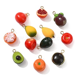 12 шт. 12 стиля подвески из латуни и акрила&nbsp;OACR-CJ0002-68