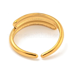 Ионное покрытие(ip) 304 нержавеющая сталь обходное открытое манжетное кольцо для женщин&nbsp;RJEW-A043-16G