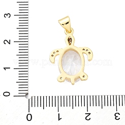 Латунные микропаве прозрачные подвески с фианитом KK-S510-27G