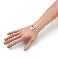 Браслеты с подвесками из нержавеющей стали 304 BJEW-JB03864-02