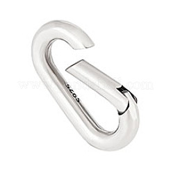 1 шт. застежка из 925-х пружинных колец из стерлингового серебра с родиевым покрытием STER-PH0002-26