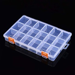 Прямоугольный полипропиленовый контейнер для хранения бусинок CON-N014-02