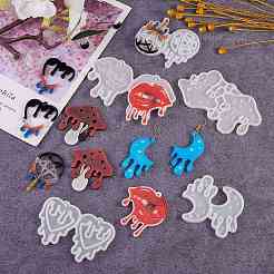 5шт тема Хэллоуина diy кулон силиконовые Молды&nbsp;DIY-SZ0006-39