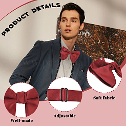 1 шт. полиэстеровый искусственный шелк галстук-бабочка для жениха&nbsp;AJEW-SP0003-31B