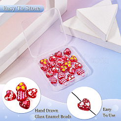 20 шт. 5 вида стеклянных эмалевых бусин&nbsp;GLAA-TA0003-49