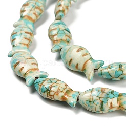 Синтетических нитей бирюзовые бусы TURQ-F019-01I