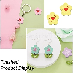 150шт 5 цвета окрашенные распылением деревянные бусины&nbsp;WOOD-CJ0001-81