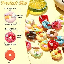 20шт 10 цвета непрозрачной смолы имитация еды подвески CRES-YW0001-31