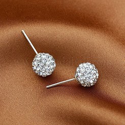 Латунный шаровой серьги EJEW-BB42387-A