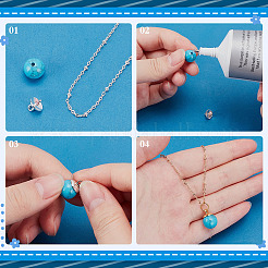 80 шт. подвески-булавки с чашечкой из нержавеющей стали 304 STAS-ME0001-80