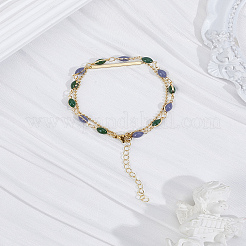 1шт латунные эмалевые цепочные браслеты из двух нитей&nbsp;BJEW-LP0004-10