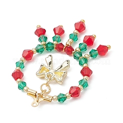 2 шт. 2-х цветные подвески из стеклянных бусин ручной работы с рождественской тематикой&nbsp;PALLOY-MZ00795