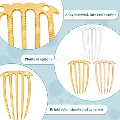18 шт. 3-х цветная литая фурнитура для гребня для волос&nbsp;OHAR-GO0001-12