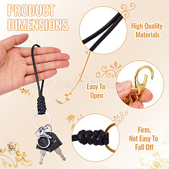 10 шт. 2-цветные экологически чистые корейские вощеные полиэстеровые шнуры-брелки KEYC-TA00033