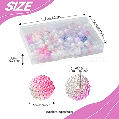200 шт. 10 вида бусин в виде ягод из искусственного жемчуга и непрозрачного акрила OACR-FS0001-96B