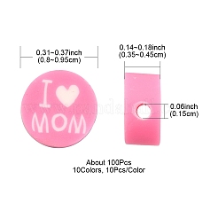 100шт 10 цвета бусины из полимерной глины ручной работы CLAY-YW0001-64