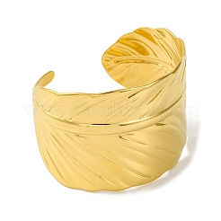 Ионное покрытие (IP) лист 304 нержавеющая сталь браслеты для женщин&nbsp;BJEW-B104-09G