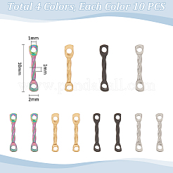 40 шт. 4-цветное ионное покрытие (IP) 304 нержавеющая сталь соединительные подвески STAS-UN0060-46