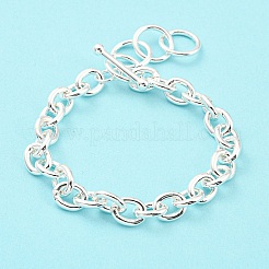 Ионное покрытие (ip) 304 нержавеющая сталь тросовые цепные браслеты&nbsp;BJEW-D030-16S