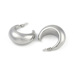 Серьги-гвоздики в форме луны из латуни&nbsp;EJEW-Q391-07P