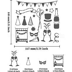Трафареты для резки штампов из нержавеющей стали в стиле ретро DIY-WH0279-106