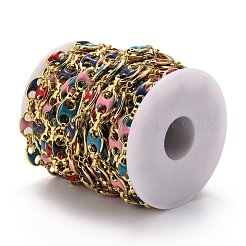 Эмалированные звенья звеньев из сплава с золотым покрытием LCHA-H004-02G-A