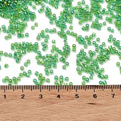 Стеклянные бусины прозрачных цветов SEED-S042-14B-01