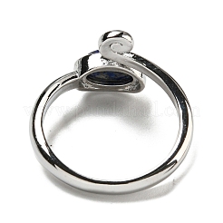 Регулируемые кольца из натурального лазурита RJEW-K269-08P-01