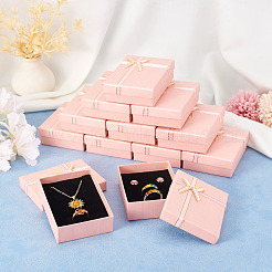 Прямоугольные бумажные коробки для хранения ювелирных наборов с бантом&nbsp;CON-TAC0014-04C