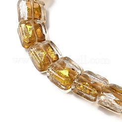 Бусины ручной работы из золотой и серебряной фольги в технике лэмпворк FOIL-C001-01A-05