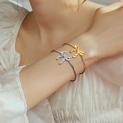 2шт. 2-х цветные браслеты-манжеты из нержавеющей стали 304&nbsp;BJEW-GO0001-20