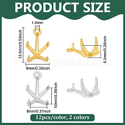 24 шт. латунных подвесок-кабошонов&nbsp;KK-PH0014-17A