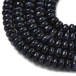 Синтетический синий авантюрин бисер нитей&nbsp;G-K343-C52-01A