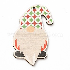 Рождественские односторонние деревянные большие подвески с принтом&nbsp;LS-WOOD-H102-01I