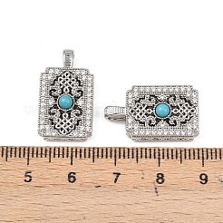 Латунные микропаве прозрачные подвески с фианитом&nbsp;KK-H524-11P