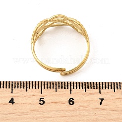 Регулируемые открытые манжеты из нержавеющей стали 304 для женщин&nbsp;RJEW-U062-01E-G