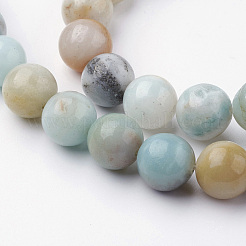 Бусы из амазонита из натуральных цветов G-G735-61-10mm