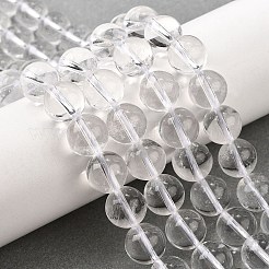 Круглые нити кристалл из бисера природного кварца&nbsp;LS-G-H1648-10mm-01N-AAA