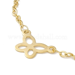 Браслет-бабочка из нержавеющей стали 304 с вакуумным покрытием PVD с цепочками для женщин STAS-E001-16G