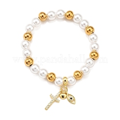 Латунь браслеты простирания BJEW-C098-07A